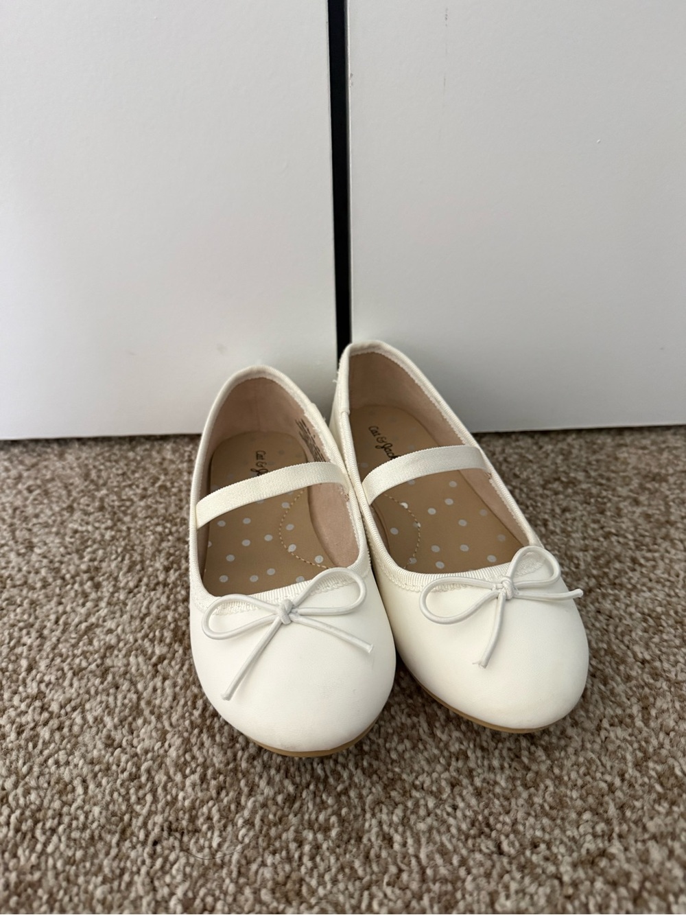 white toddler ballet flats